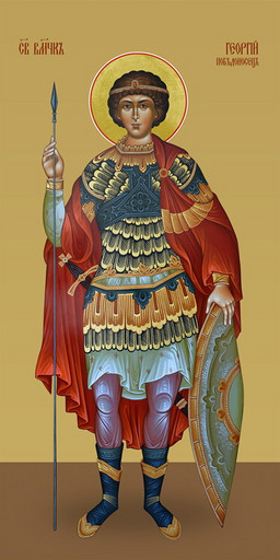 Георгий Победоносец, великомученик, 50х100 см, арт И7259-2