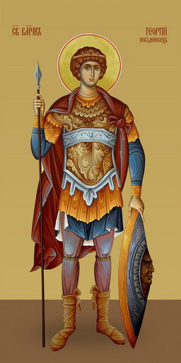 Георгий Победоносец, великомученик, 25х52 см, арт И7263