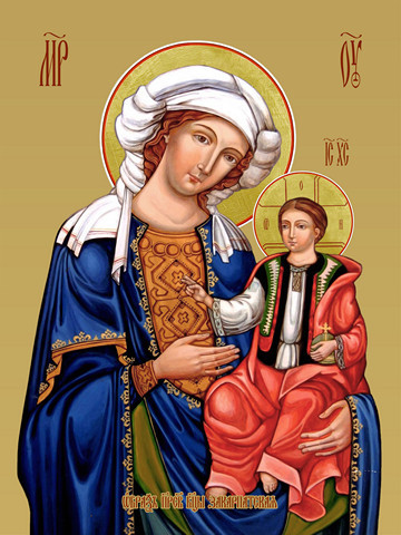 Закарпатская икона божьей матери, 15х20 см, арт И7740
