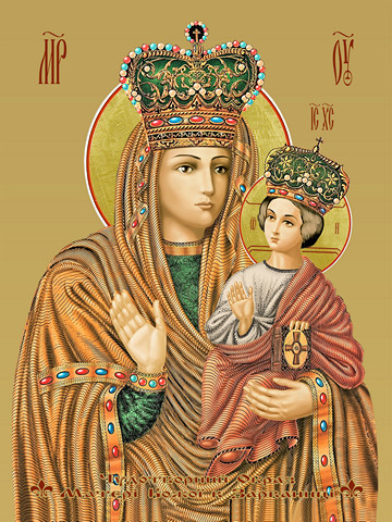 Зарваницкая икона божьей матери, 15х20 см, арт И7741