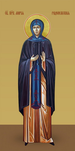 Мария Радонежская, святая преподобная, 25х52 см, арт И7323