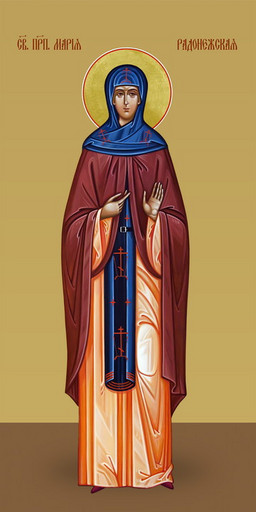 Мария Радонежская, святая преподобная, 25х52 см, арт И7324
