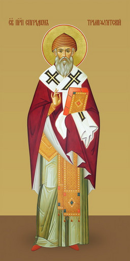 Спиридон Тримифунтский, преподобный, 25х50x3 см, арт И7402