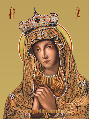 Кременецкая икона божьей матери, 15х20 см, арт И7840