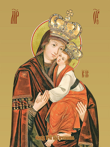 Креховская (Верхратская) икона божьей матери, 12x16x3 см, арт И7841