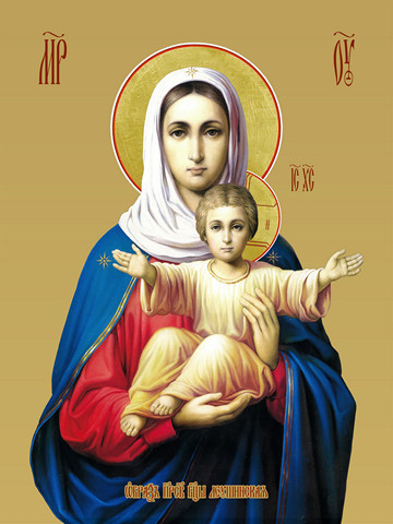 Леушинская икона божьей матери, 15х20 см, арт И7844