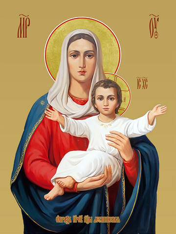 Леушинская икона божьей матери, 15х20 см, арт И7845