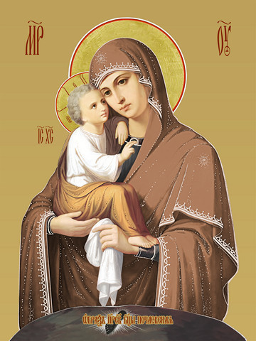 Почаевская икона божьей матери, 15х20 см, арт И7950