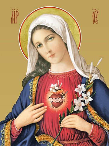 Святое Сердце Марии, 15х20 см, арт И7974