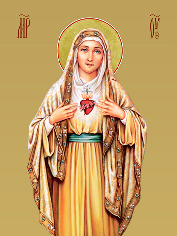 Святое Сердце Марии, 15х20 см, арт И7981