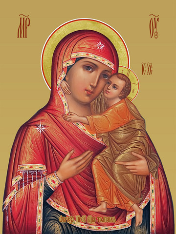 Толгская икона божьей матери, 25х28 см, арт И9618