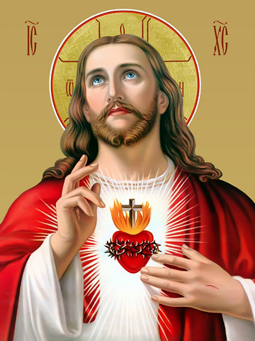 Святое Сердце Иисуса, 21х28x3 см, арт И9732