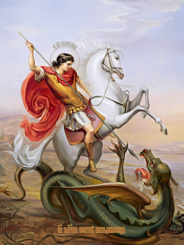 Георгий Победоносец, великомученик, 30x40x4 см, арт И13105