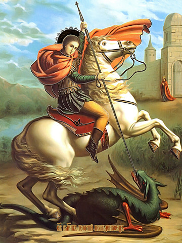 Георгий Победоносец, великомученик, 30x40x4 см, арт И13106