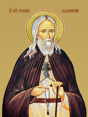 Герман Аляскинский, преподобный, 12x16x1,8 см, арт И8271
