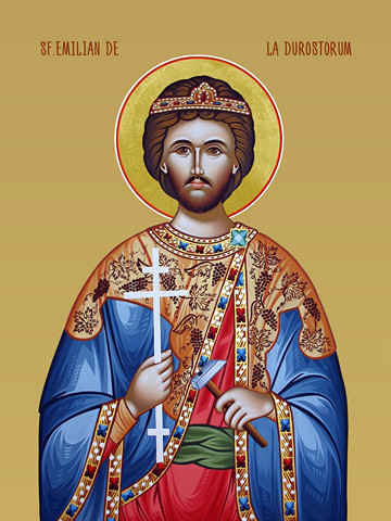 Емилиан Доростольский / Sf.Emilian de la Durostorum, 12x16x3 см, арт И8307