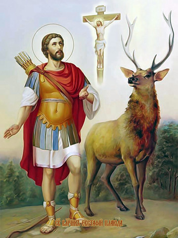 Евстафий Плакида, великомученик, 30x40x4 см, арт И13155