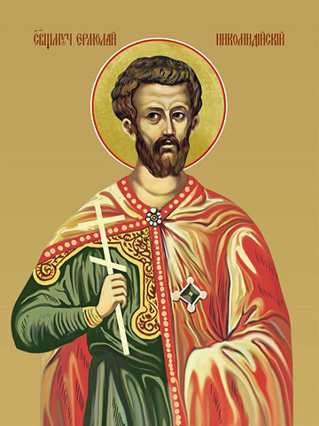 Ермолай Никомидийский, священномученик, 12x16x3 см, арт И8315
