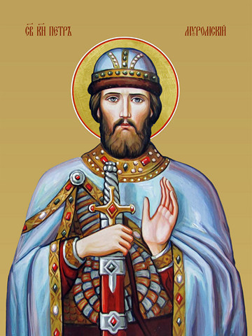 Петр Муромский, святой князь, 12x16x3 см, арт И8439