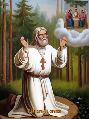 Серафим Саровский, преподобный, 30x40x4 см, арт И13303