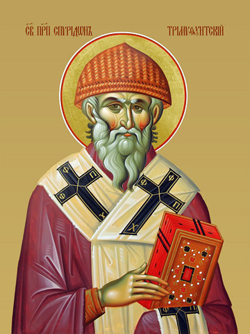 Спиридон Тримифунтский, преподобный, 30x40x4 см, арт И13323