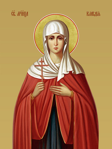 Клавдия Анкирская (Коринфская), святая, 12x16x3 см, арт И8605