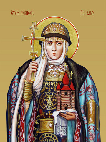 Ольга, святая равноапостольная княгиня, 30x40x4 см, арт И13506
