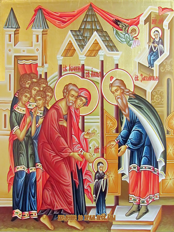 Введение во храм Пресвятой Богородицы, 30x40x4 см, арт И13547