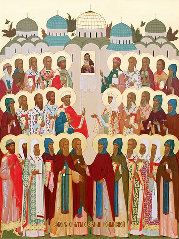 Собор Волынских святых, 30x40x4 см, арт И13725