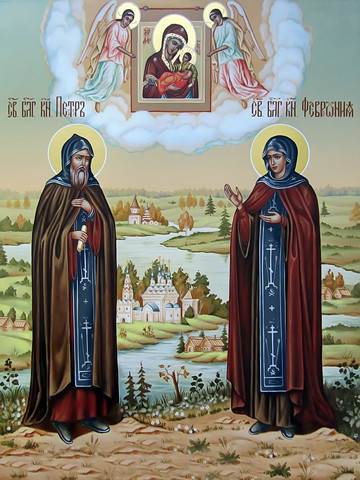 Петр и Феврония, 30x40x4 см, арт И13830