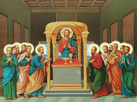 Иисус с апостолами, 30x40x4 см, арт И13850