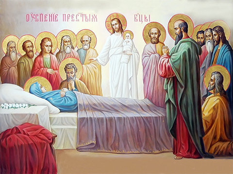 Успение Пресвятой Богородицы, 30x40x4 см, арт И13857