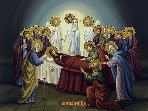 Успение Пресвятой Богородицы, 30x40x4 см, арт И13858