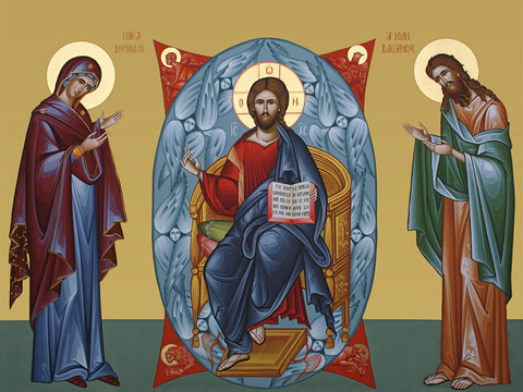 Иисус Христос, Матерь Божия и Иоанн Предтеча, 15х20 см, арт И9028