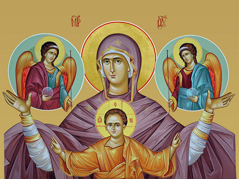 Богородица с Иисусом, 30x40x4 см, арт И13871