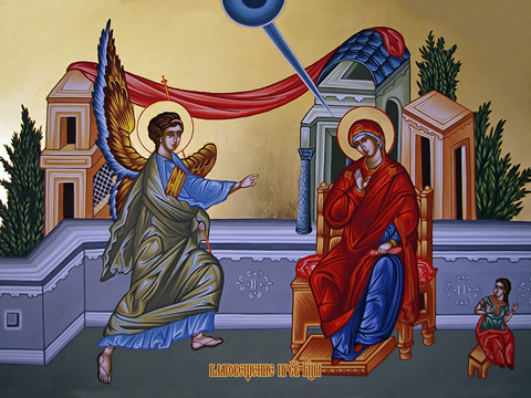 Благовещение, 30x40x4 см, арт И13874