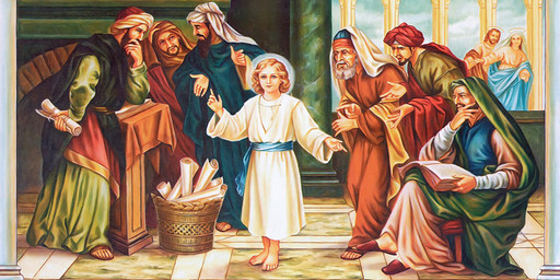 Иисус и мудрецы, 25х52 см, арт И6930