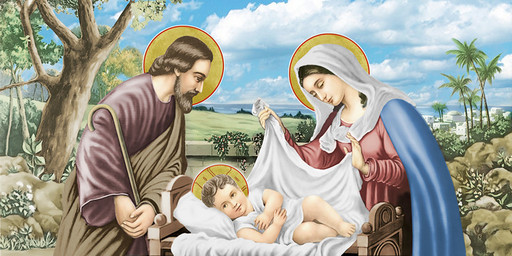 Богородица с Иисусом, 25х52 см, арт И6981