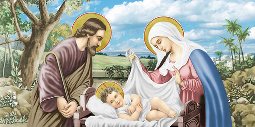 Богородица с Иисусом, 25х52 см, арт И6982