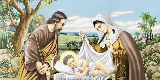 Богородица с Иисусом, 25х52 см, арт И6983