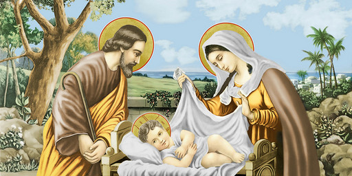 Богородица с Иисусом, 25х52 см, арт И6984