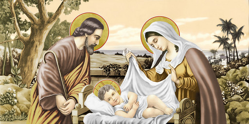 Богородица с Иисусом, 25х52 см, арт И6986