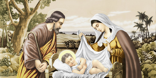 Богородица с Иисусом, 25х52 см, арт И6987