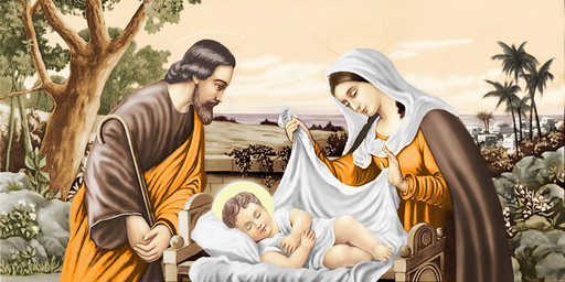 Богородица с Иисусом, 25х52 см, арт И6988