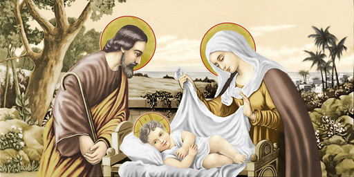 Богородица с Иисусом, 25х52 см, арт И6989