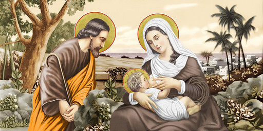 Богородица с Иисусом, 25х52 см, арт И6991