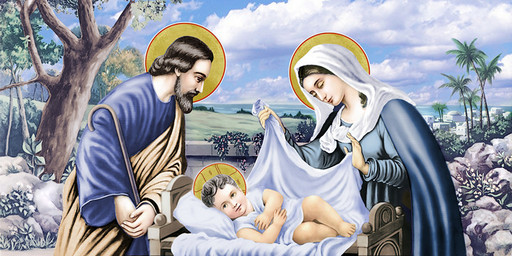 Богородица с Иисусом, 25х52 см, арт И6993