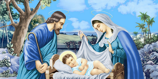 Богородица с Иисусом, 25х52 см, арт И6994