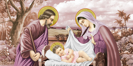 Богородица с Иисусом, 25х52 см, арт И6995