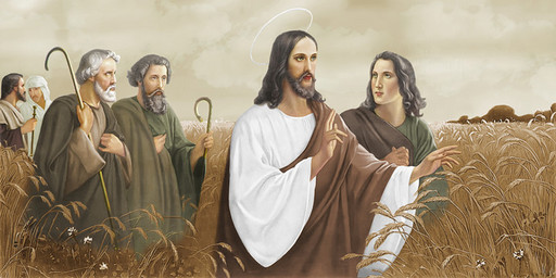Иисус во ржи, 25х52 см, арт И7033